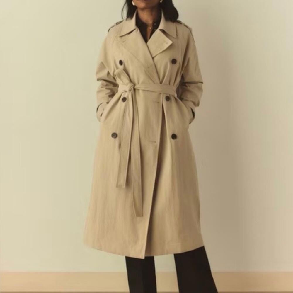 Everlane Women’s The ReNew Long Trench Coat XXS Khaki